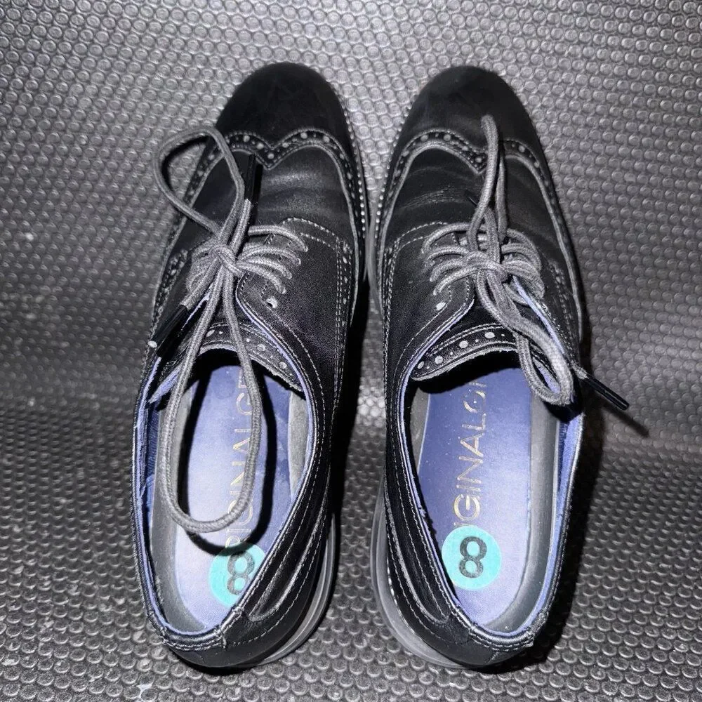 Cole Haan Original Grand Black Leather Wing Tip Oxfords Dress Shoes Men’s 8M